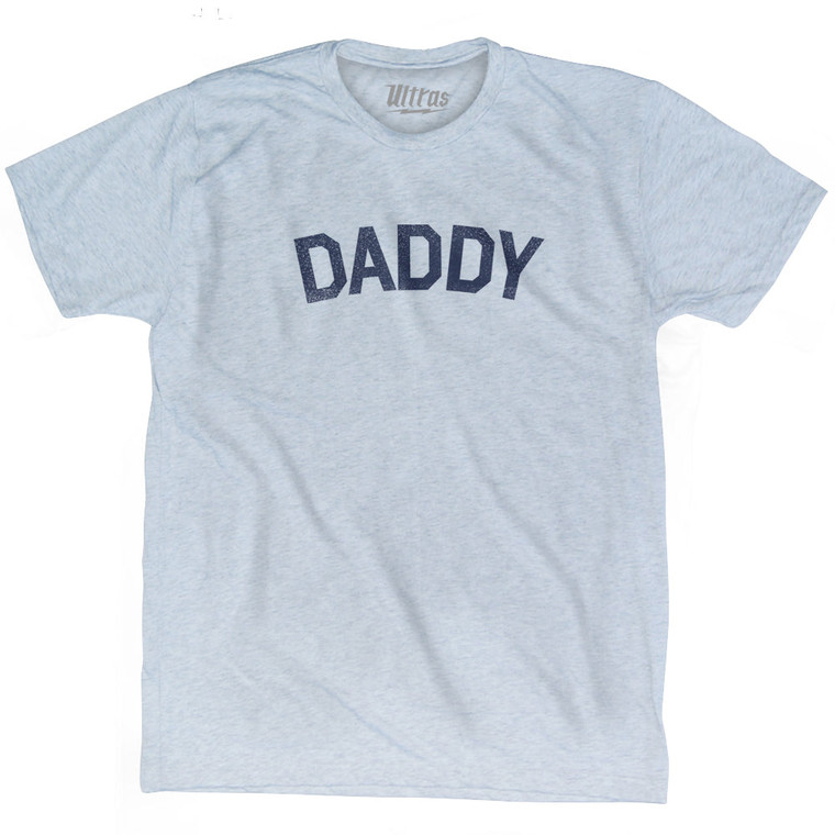 Daddy Adult Tri-Blend T-shirt - Athletic White