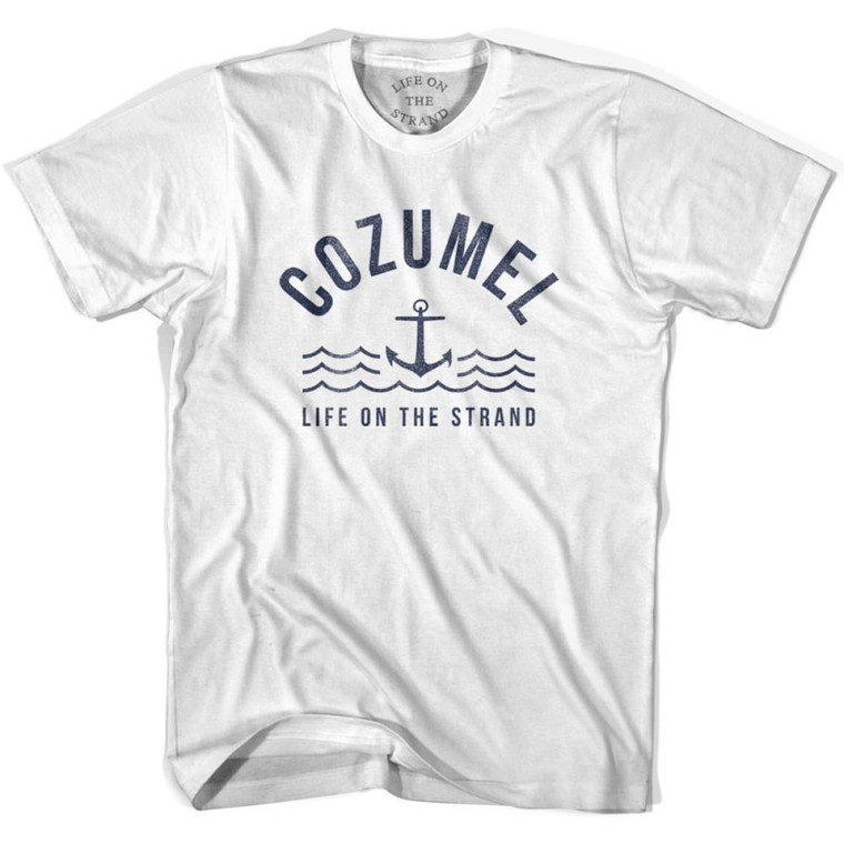 Cozumel Anchor Life on the Strand T-shirt - White