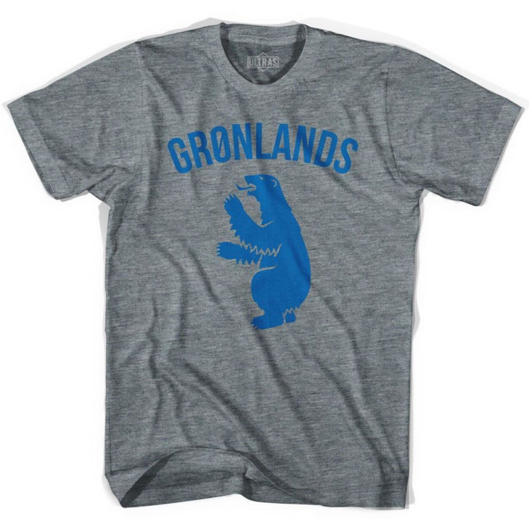 Ultras Greenland Gronlands Bear Soccer T-shirt-Adult - Athletic Grey