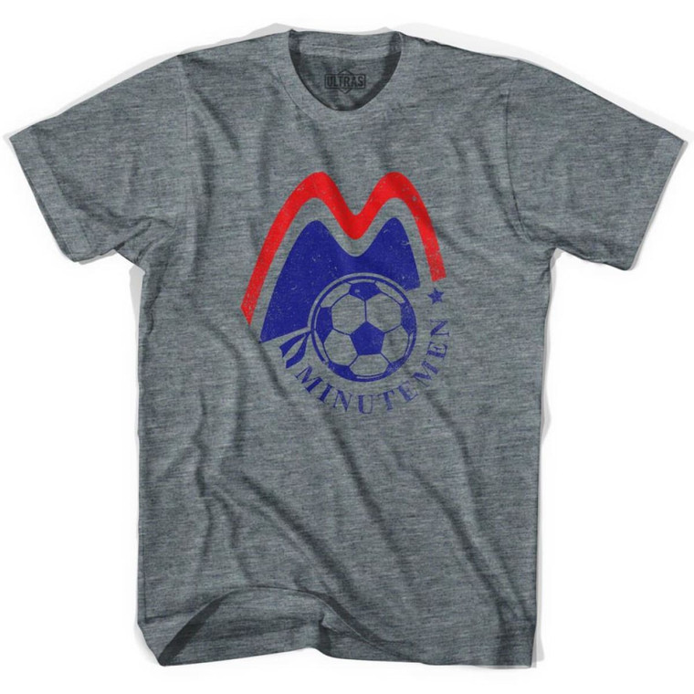 Ultras Boston Minutemen Soccer Ultras Soccer T-shirt-Adult - Athletic Grey