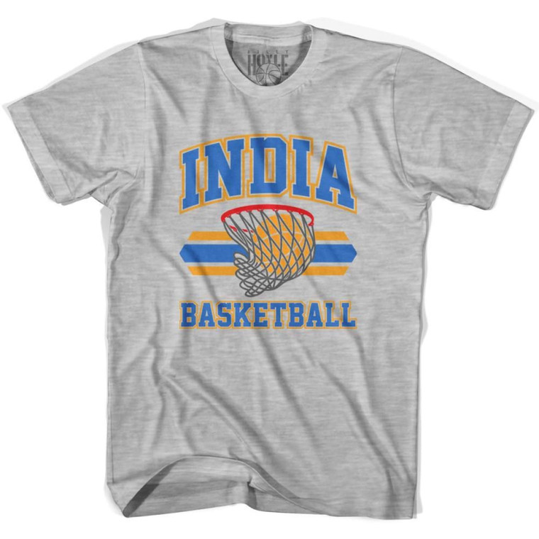 India 90's Basketball T-shirts - Grey Heather