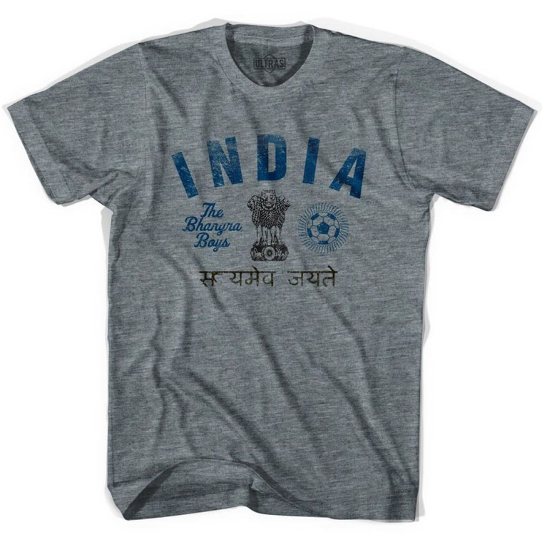 Ultras India Soccer T-shirt-Adult-Athletic Grey