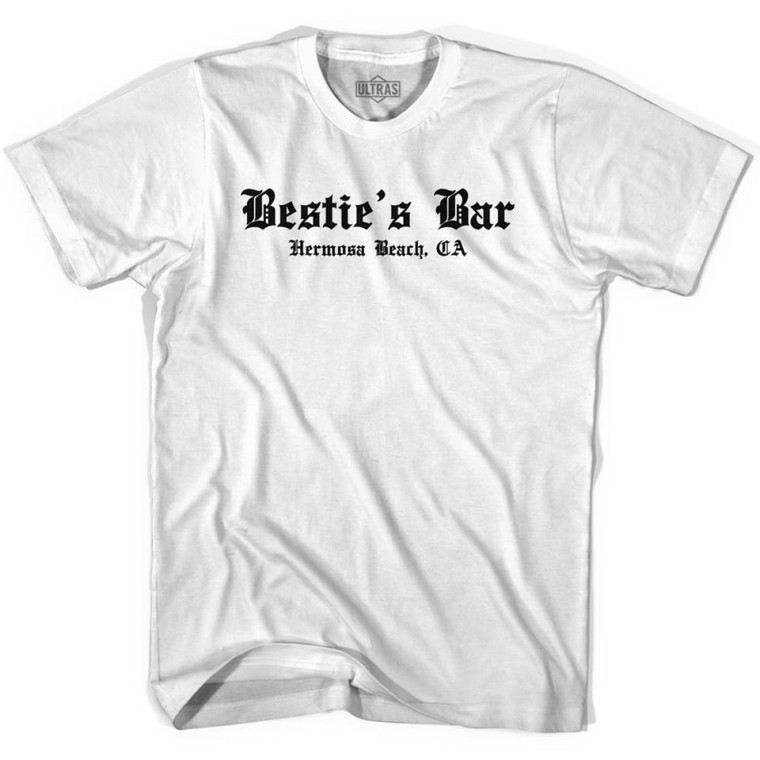 Ultras George Best Bestie's Bar Hermosa Beach Soccer T-shirt-Adult - White