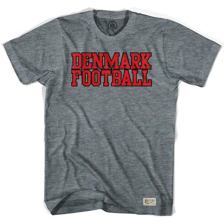 Denmark Football Soccer T-shirt-Adult - Athletic Grey