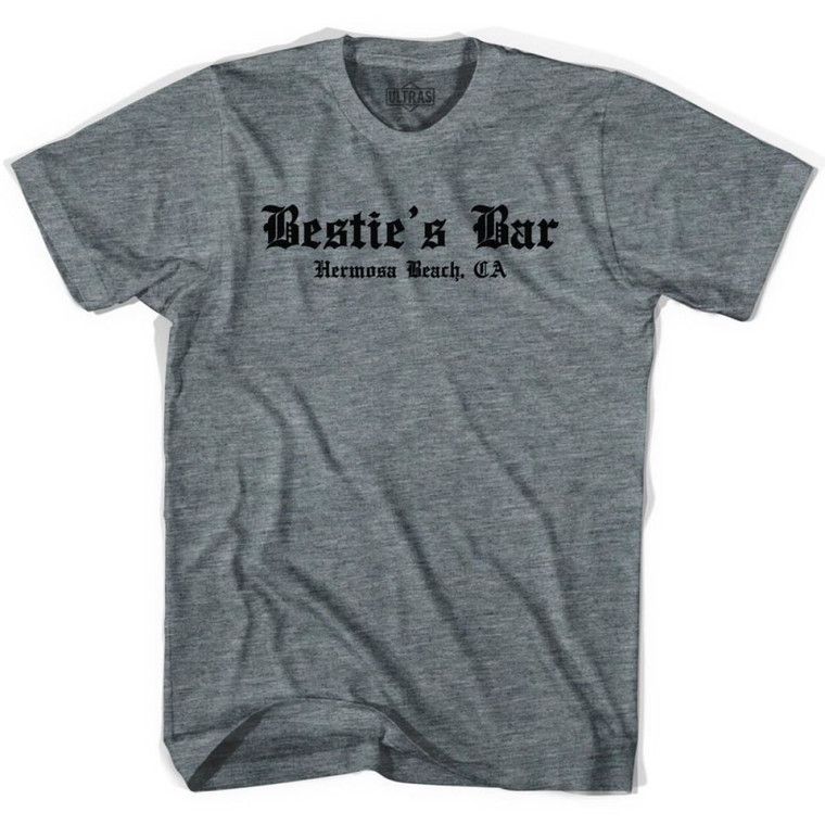 Ultras George Best Bestie's Bar Hermosa Beach Soccer T-shirt-Adult - Athletic Grey