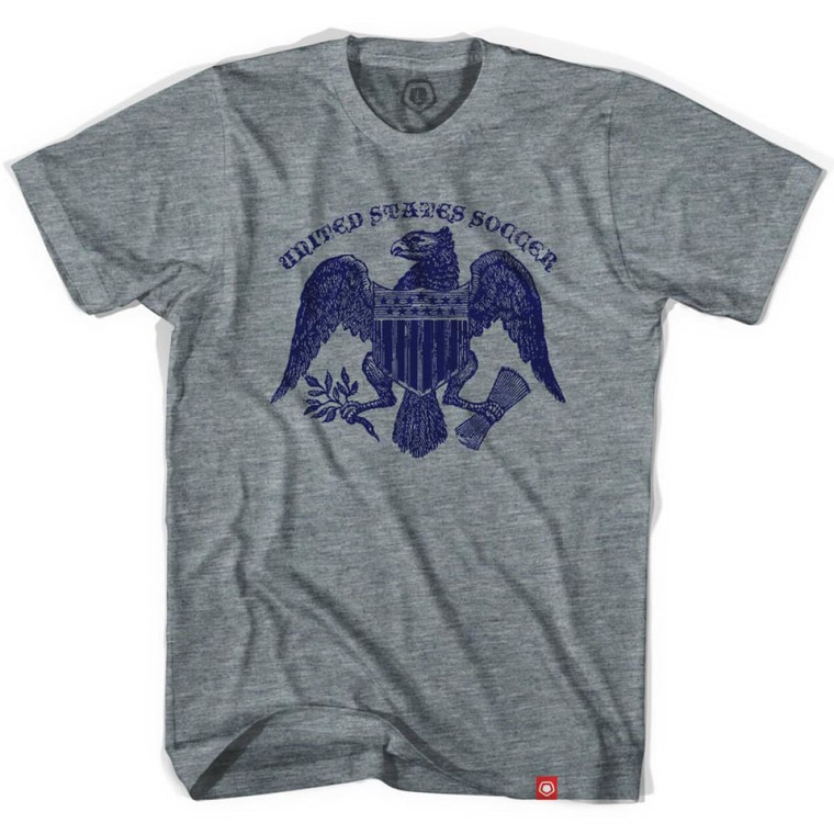 United States Soccer Eagle T-shirt-Adult - Athletic Grey