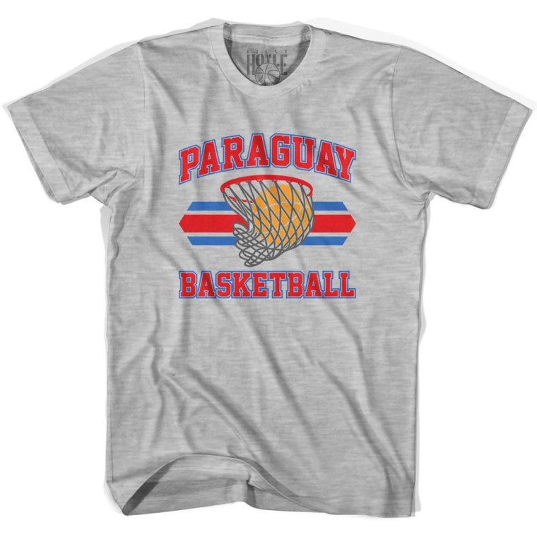 Paraguay 90's Basketball T-shirts - Grey Heather