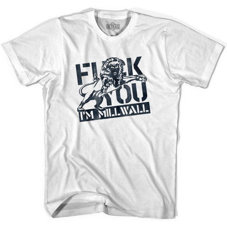 Ultras I'm Millwall Soccer T-shirt-Adult - White