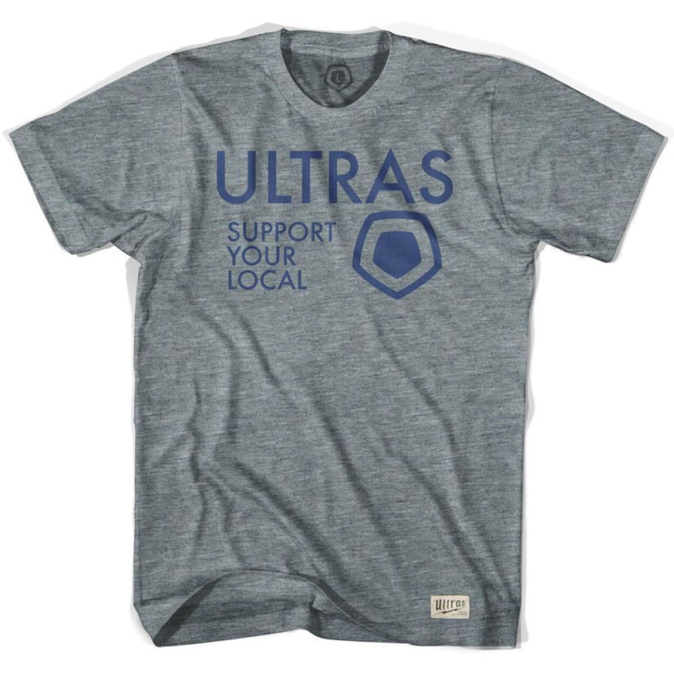 Ultras Support Your Local Soccer T-shirt-Adult - Athletic Grey