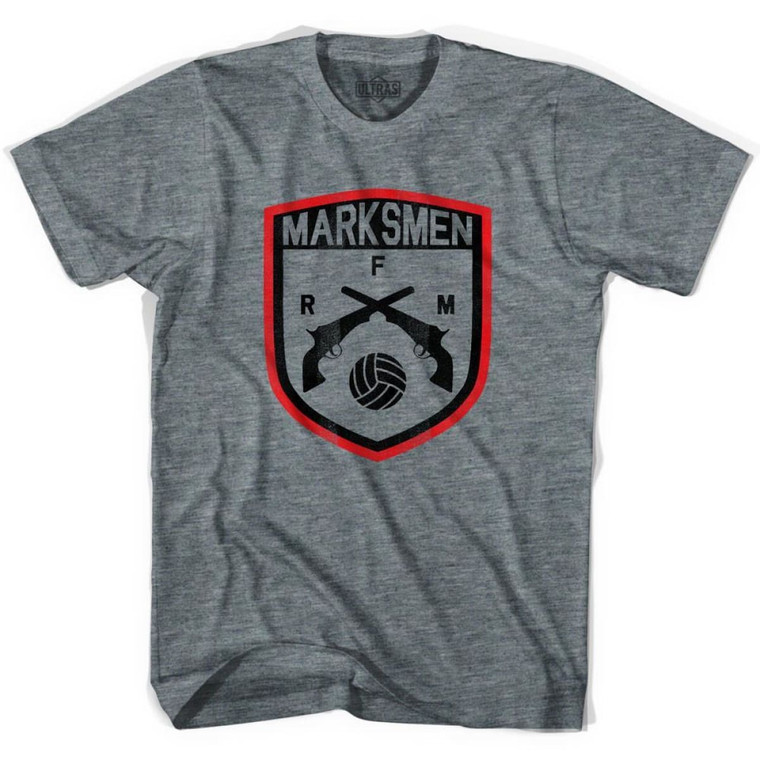 Ultras Fall River Marksmen Soccer Ultras Soccer T-shirt-Adult - Athletic Grey