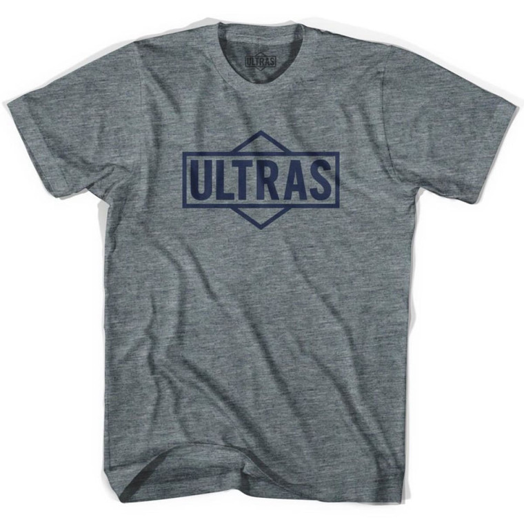 Ultras Diamond Logo Ultras Soccer T-shirt-Adult - Athletic Grey