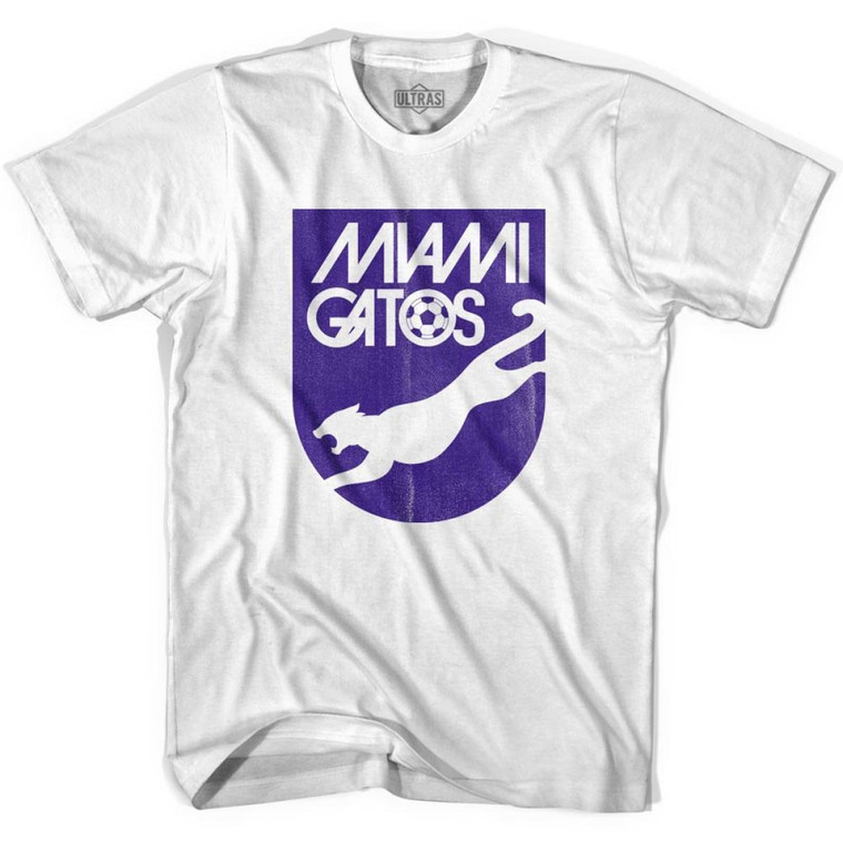 Ultras NASL Miami Gatos Soccer T-shirt-Adult - White