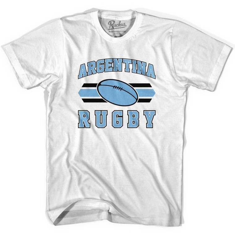 Argentina 90's Rugby Ball T-shirt-Adult - White