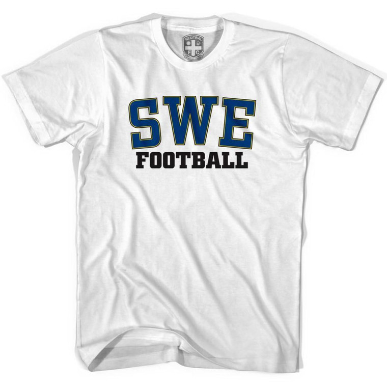 Sweden SWE Soccer T-shirt-Adult - White