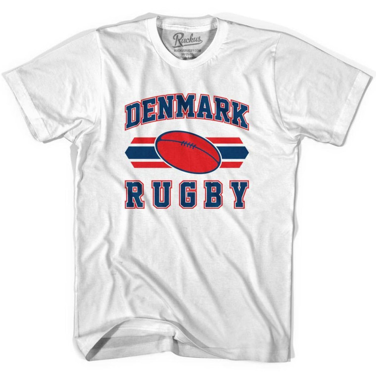 Denmark 90's Rugby Ball T-shirt-Adult - White