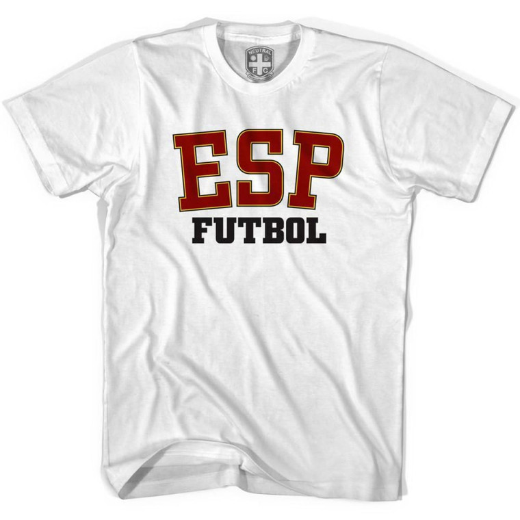 Spain ESP Soccer T-shirt-Adult - White