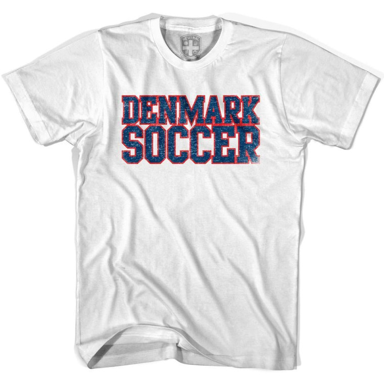 Denmark Soccer Nations World Cup T-shirt-Adult - White