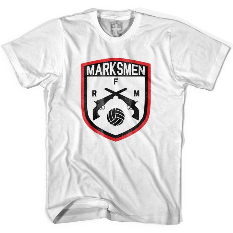 Fall River Marksmen Soccer T-shirt-Adult - White