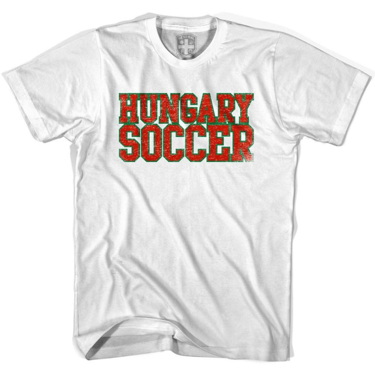 Hungary Soccer Nations World Cup T-shirt-Adult - White