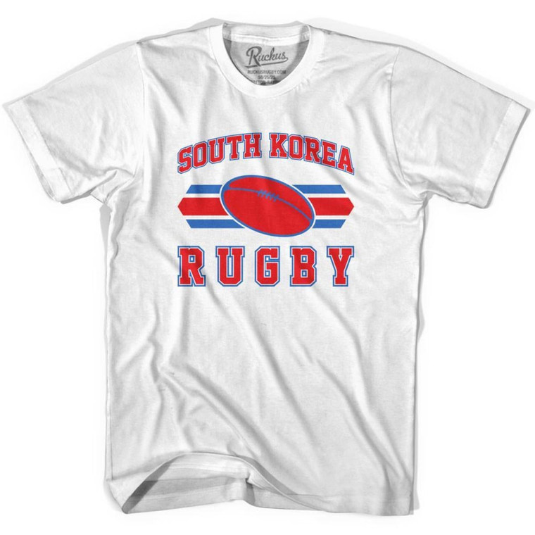 South Korea 90's Rugby Ball T-shirt-Adult-White