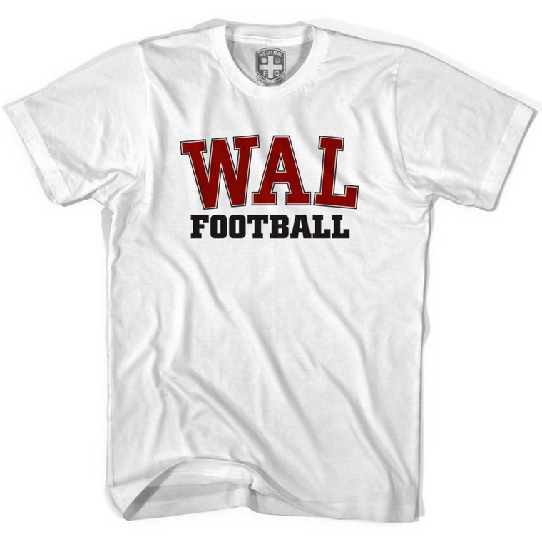Wales WAL Soccer T-shirt-Adult - White