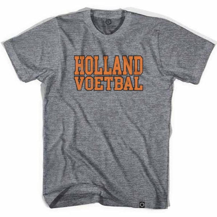Holland Voetbal Vintage Soccer T-shirt-Adult - Athletic Grey