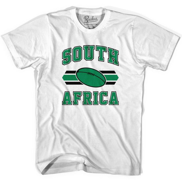 South Africa 90's Rugby Ball T-shirt-Adult - White
