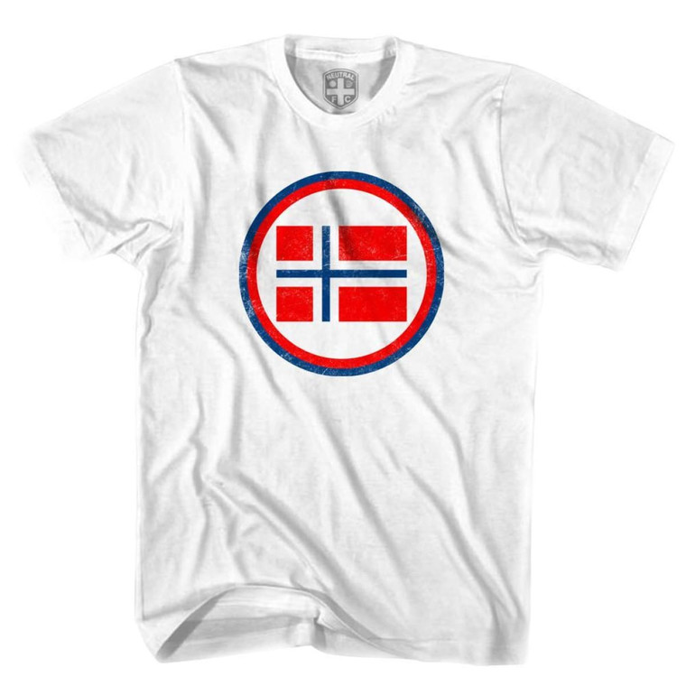 Norway Retro Soccer T-shirt-Adult - White