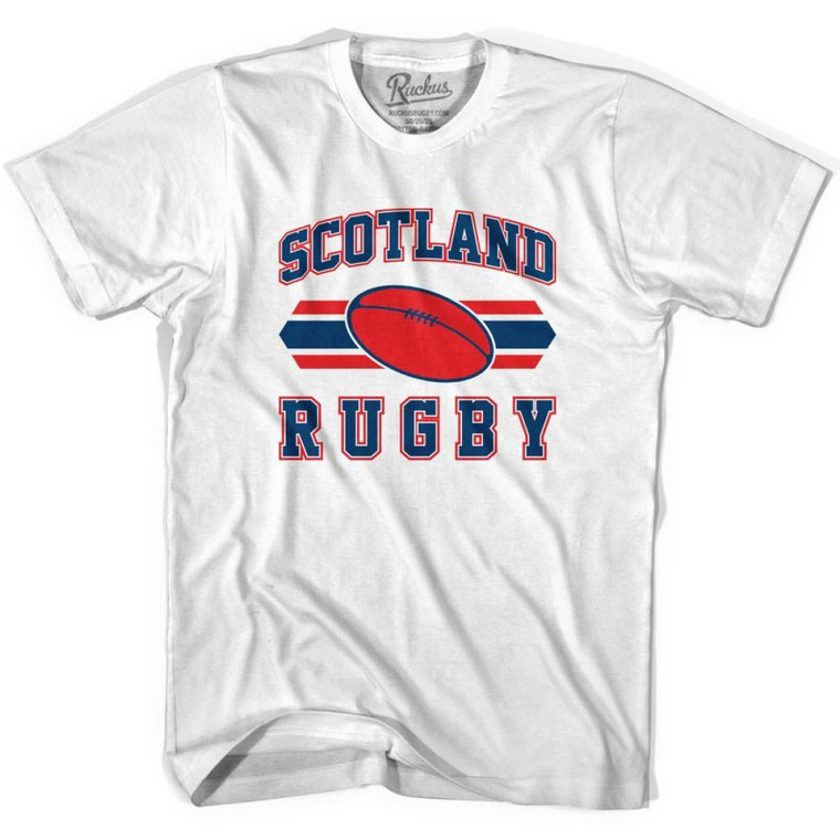 Scotland 90's Rugby Ball T-shirt-Adult - White