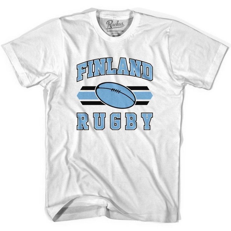 Finland 90's Rugby Ball T-shirt-Adult - White