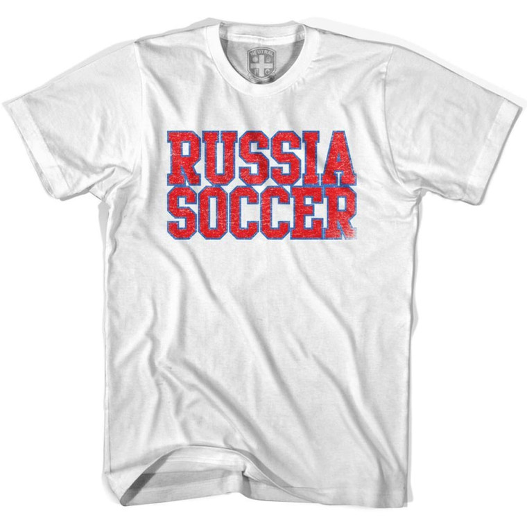 Russia Soccer Nations World Cup T-shirt-Adult - White