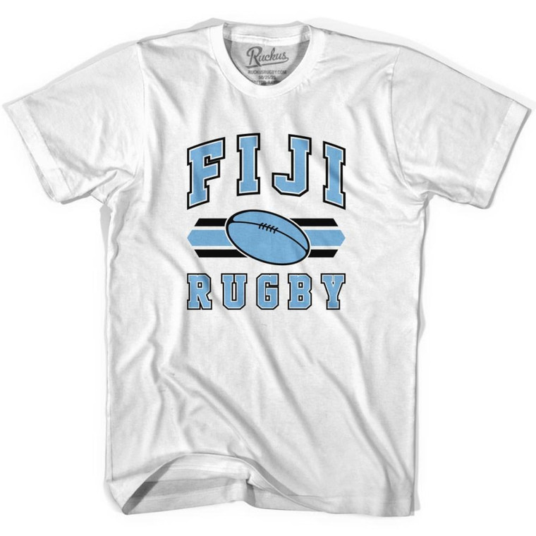 Fiji 90's Rugby Ball T-shirt-Adult - White