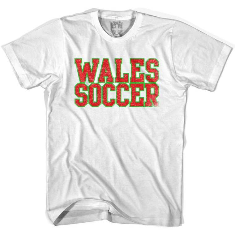 Wales Soccer Nations World Cup T-shirt-Adult - White