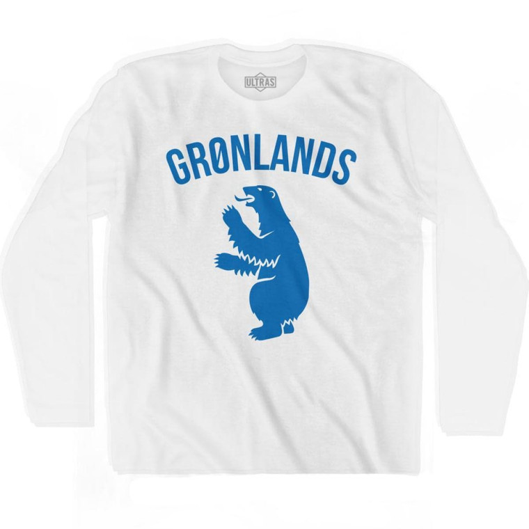 Ultras Greenland Gronlands Bear Soccer Long Sleeve T-shirt - White