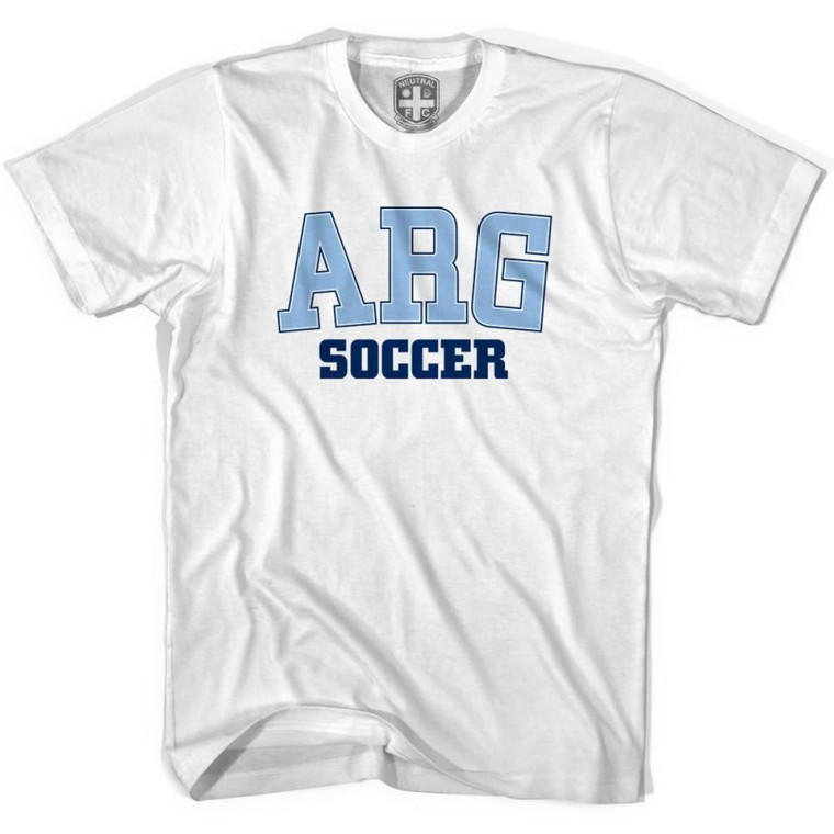 Argentina ARG Soccer T-shirt-Adult - White