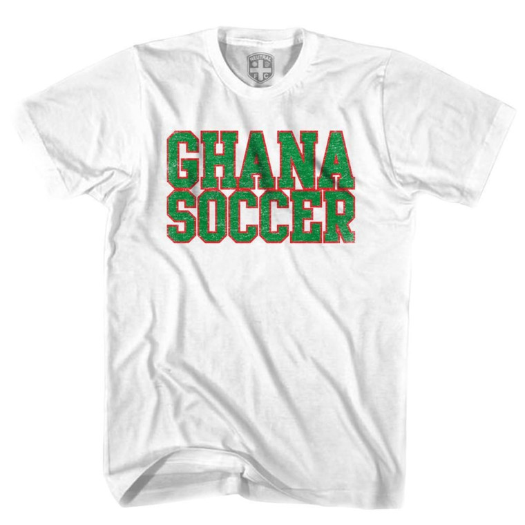 Ghana Soccer Nation T-shirt-Adult - White