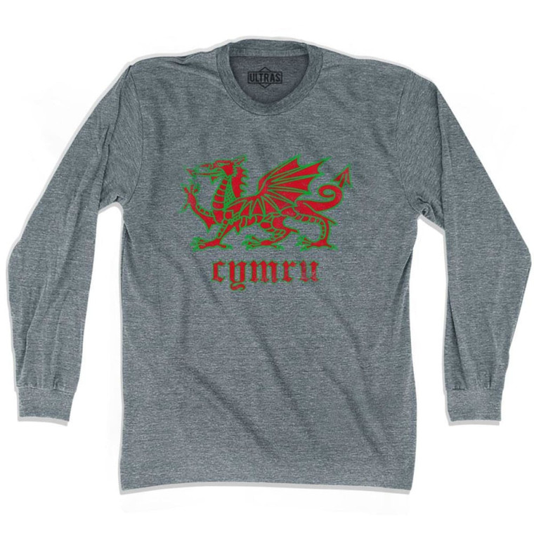 Ultras Wales Soccer Long Sleeve T-shirt - Athletic Grey