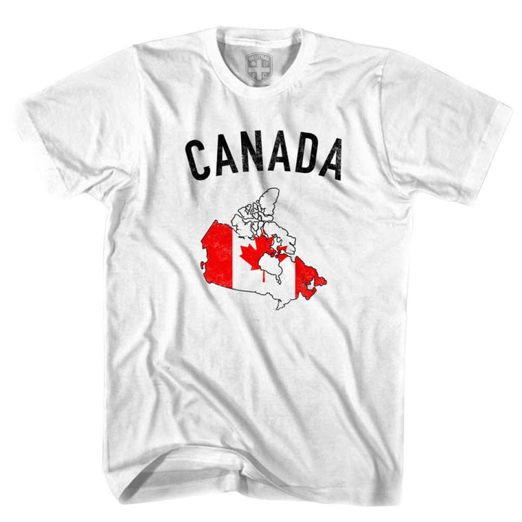 Canada Flag & Country T-shirt-Adult - White