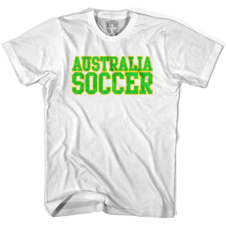 Australia Soccer Nations World Cup T-shirt-Adult-White