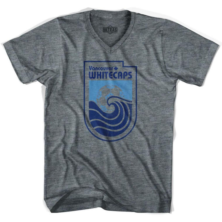 Ultras Vancouver Whitecaps Soccer V-neck T-shirt-Athletic Grey