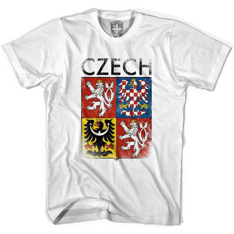 Czech Coat of Arms Soccer T-shirt-Adult - White
