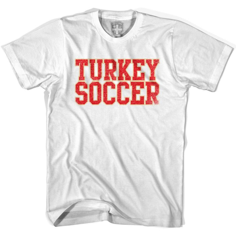 Turkey Soccer Nations World Cup T-shirt-Adult - White