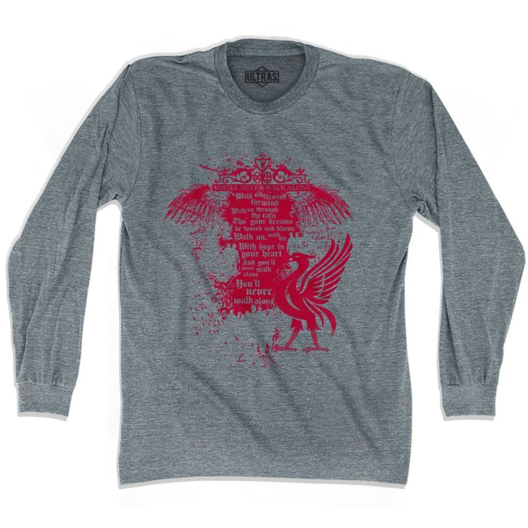 Ultras Liverpool Shankly Soccer Long Sleeve T-shirt - Athletic Grey