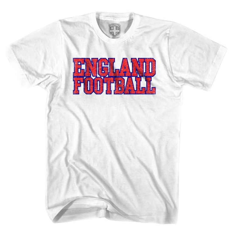 England Footbal Nation Soccer T-shirt-Adult - White
