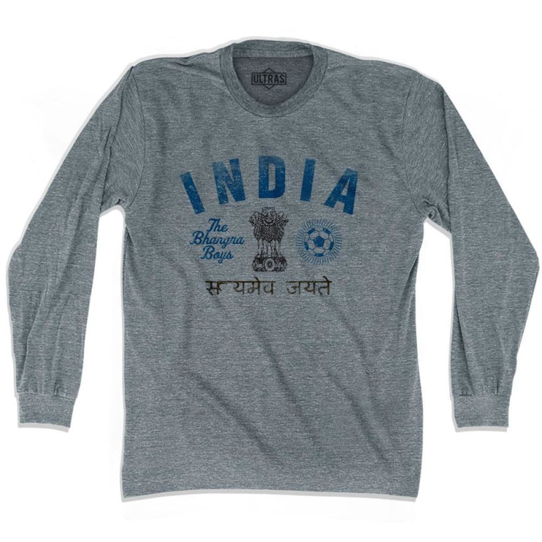 Ultras India Soccer Long Sleeve T-shirt - Athletic Grey