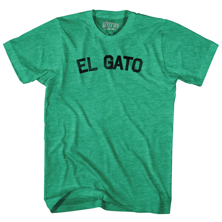 El Gato Adult Tri-Blend T-shirt - Heather Green