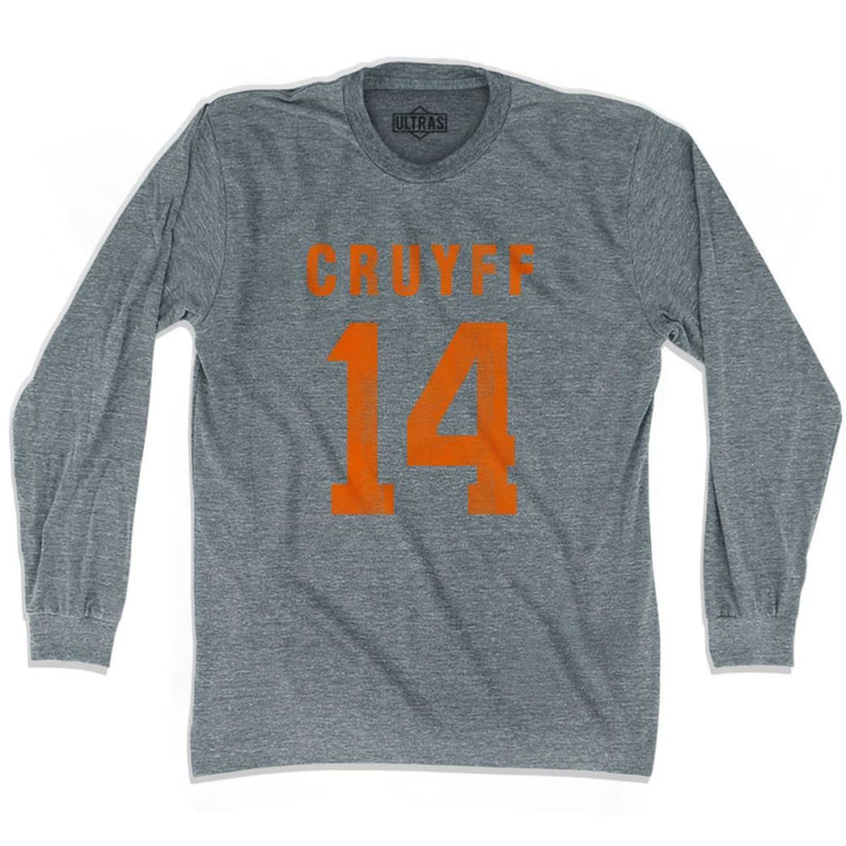 Ultras Cruyff 14 Soccer Long Sleeve T-shirt - Athletic Grey