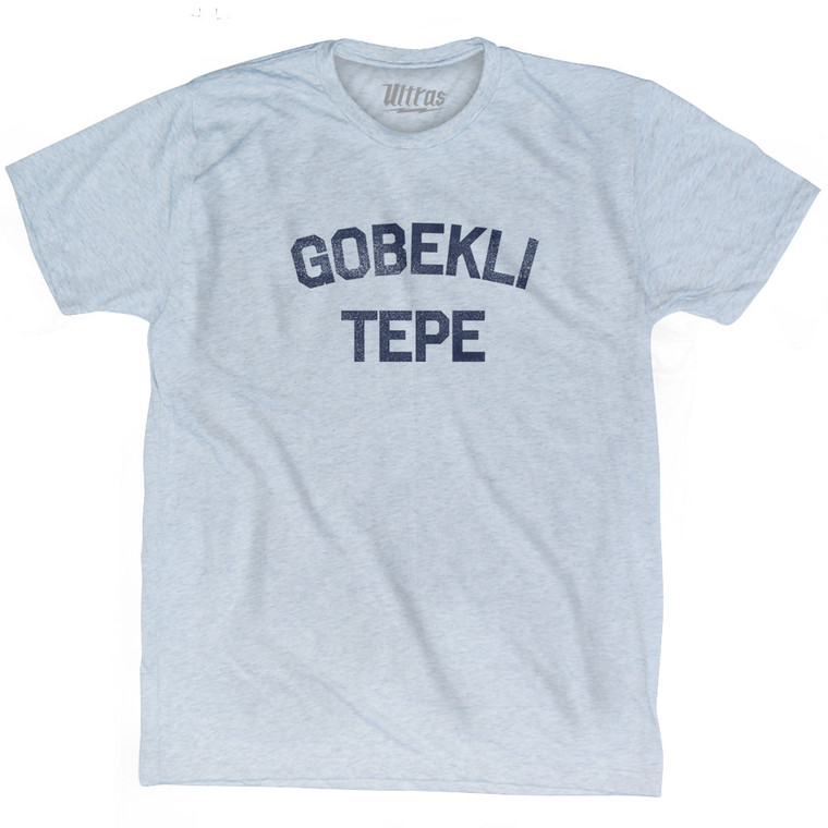 Gobekli Tepe Adult Tri-Blend T-shirt - Athletic White