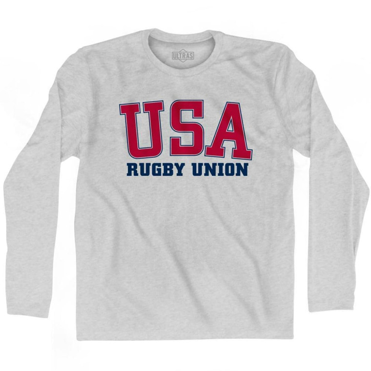 USA Rugby Union Ultras Long Sleeve T-shirt - Grey Heather