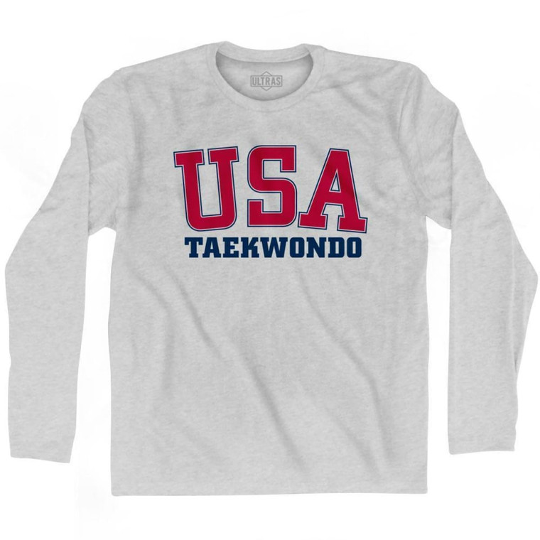 USA Taekwondo Ultras Long Sleeve T-shirt - Grey Heather